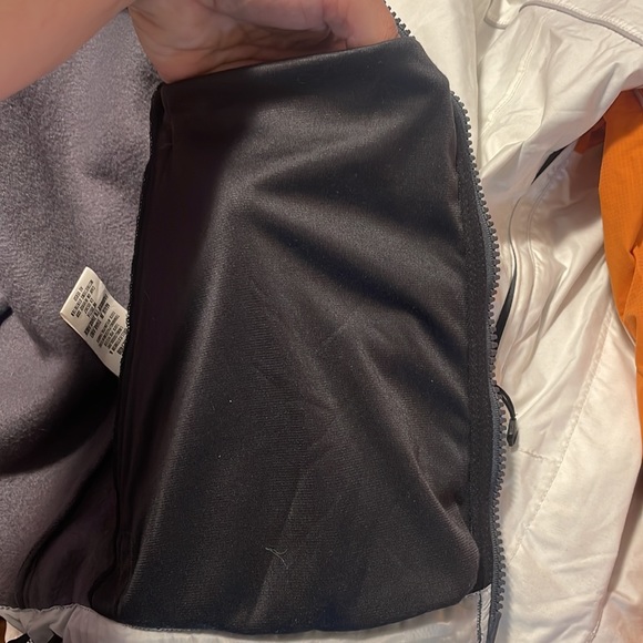 COLUMBIA TITANIUM ski jacket with fleece liner sz M white and orange - Picture 14 of 15